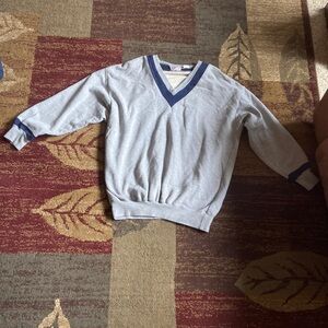 Brooks Brothers Grey and Blue Sweater